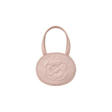 ROSE STITCH ROUND BAG-PINK