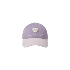 HEART WAPPEN TONE ON TONE BALL CAP-PURPLE