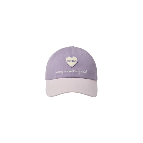 HEART WAPPEN TONE ON TONE BALL CAP-PURPLE