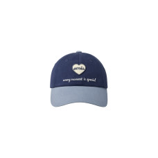 HEART WAPPEN TONE ON TONE BALL CAP-NAVY