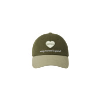 HEART WAPPEN TONE ON TONE BALL CAP-KHAKI