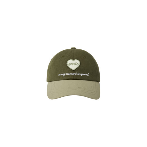 HEART WAPPEN TONE ON TONE BALL CAP-KHAKI