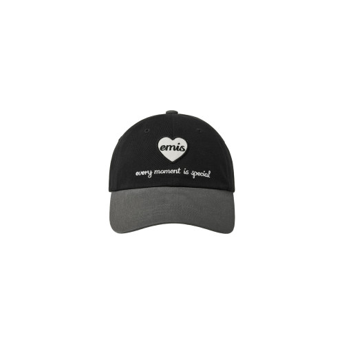 HEART WAPPEN TONE ON TONE BALL CAP-BLACK