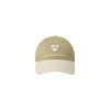 HEART WAPPEN TONE ON TONE BALL CAP-BEIGE