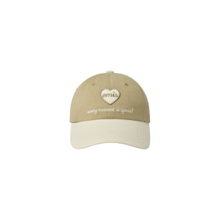 HEART WAPPEN TONE ON TONE BALL CAP-BEIGE