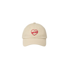 HEART BALL CAP-LIGHT BEIGE