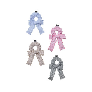 STRIPE FRILL SCRUNCHIE