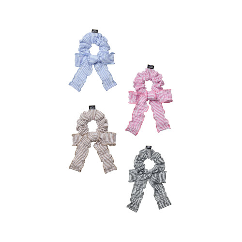 STRIPE FRILL SCRUNCHIE