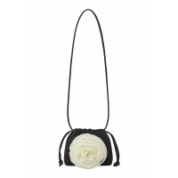 CORSAGE STRING MINI BAG-BLACK/IVORY