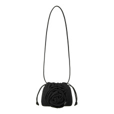 CORSAGE STRING MINI BAG-BLACK
