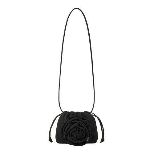 CORSAGE STRING MINI BAG-BLACK