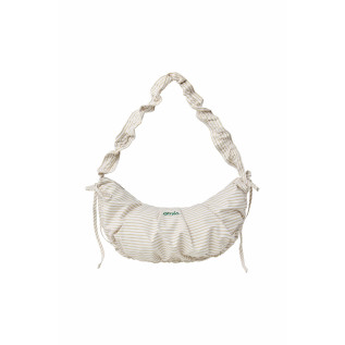 RIBBON STRING SHOULDER BAG-YELLOW STRIPE