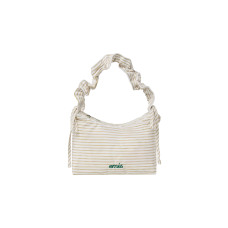 RIBBON STRING HOBO BAG-YELLOW STRIPE