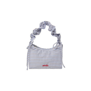 RIBBON STRING HOBO BAG-BLUE STRIPE