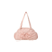 NYLON SHIRRING POCKET DUFFLE BAG-PINK