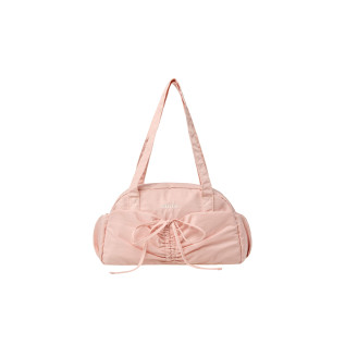NYLON SHIRRING POCKET DUFFLE BAG-PINK